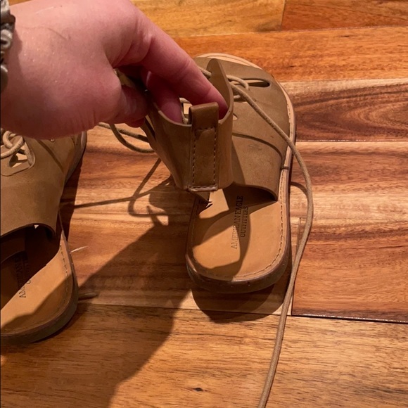 American Eagle open toe lace up sandals - Picture 2 of 2